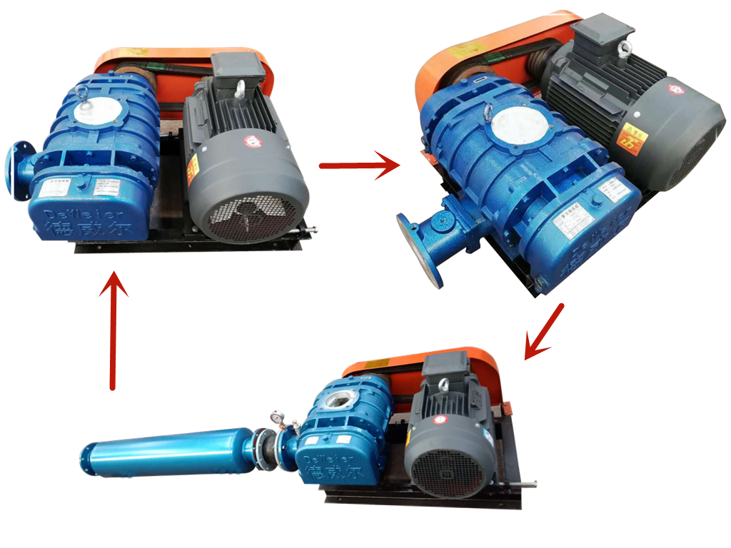 低噪音、雙油箱羅茨風(fēng)機(jī)展示
